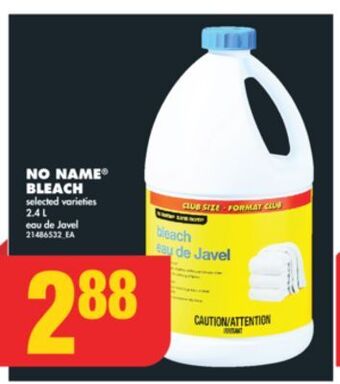 No Frills No name® bleach, 2.4 l offer