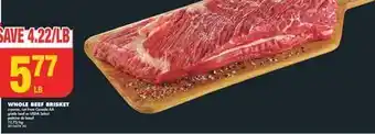 No Frills Whole beef brisket offer