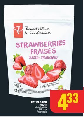 No Frills Pc® frozen fruit, 300-600 g offer