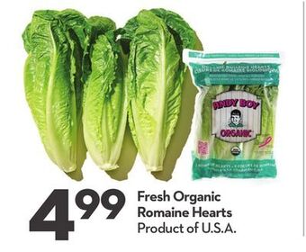 Longo's Fresh organic romaine hearts offer