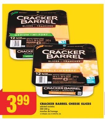 No Frills Cracker barrel cheese slices, 200-240 g offer