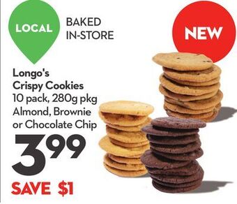 Longo's Longo's crispy cookies offer