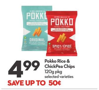 Longo's Pokko rice & chickpea chips offer