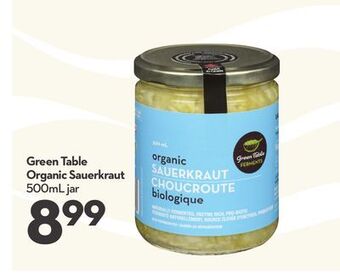 Longo's Green table organic sauerkraut offer