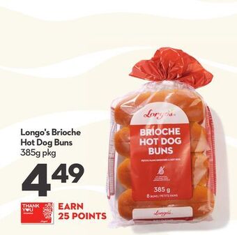 Longo's Longo's brioche hot dog buns offer