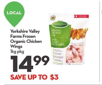 Longo's Yorkshire valley farms frozen organic chicken wings offer