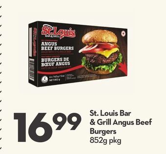 Longo's St. louis bar & grill angus beef burgers offer