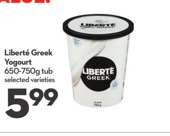 Longo's Liberté greek yogourt offer