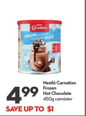 Longo's Nestlé carnation frozen hot chocolate offer