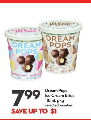 Longo's Dream pops ice cream bites offer