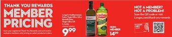 Longo's Longo's mediterranean extra virgin olive oil or bertolli extra virgin olive oil offer