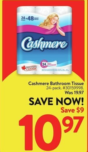 Walmart Cashmere Bathroom Tissue offer