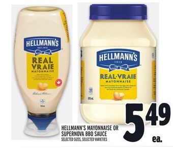Metro Hellmann's mayonnaise or supernova bbq sauce offer