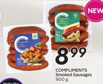 Sobeys Compliments smoked sausages offer