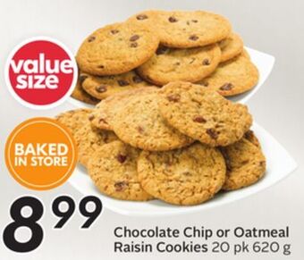 Sobeys Chocolate chip or oatmeal raisin cookies offer