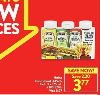 Walmart Heinz Condiment 3-Pack offer