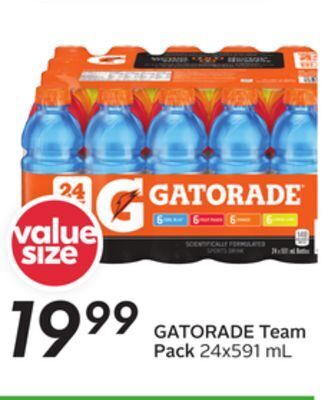 Sobeys Gatorade team pack offer