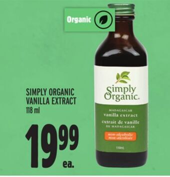Metro Simply organic vanilla extract offer
