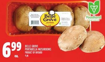 Metro Belle grove portabella mushrooms offer