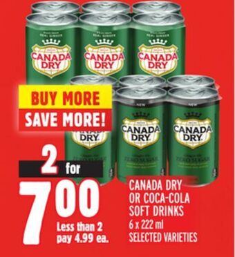 Metro Canada dry or coca-cola soft drinks offer