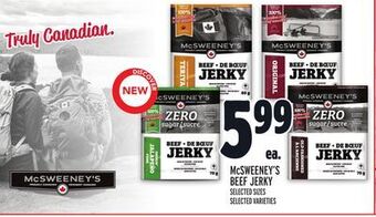 Metro Mcsweeney's beef jerky offer