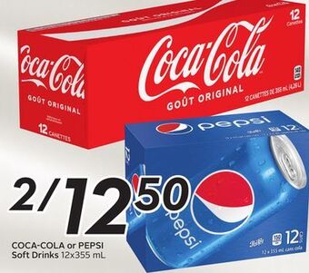Sobeys Coca-cola or pepsi soft drinks offer