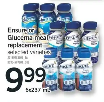 Fortinos Ensure or glucerna meal replacement offer