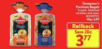 Walmart Dempster's Premium Bagels offer