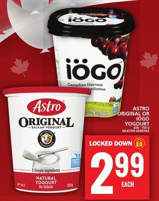 Food Basics Astro original or iögo yogourt offer