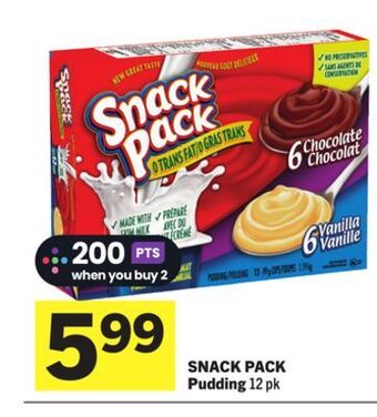 Foodland Snack pack pudding 12 pk offer