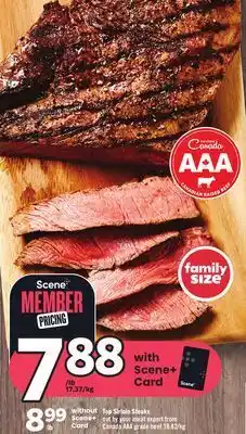Foodland Top sirloin steaks offer