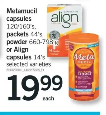 Fortinos Metamucil capsules offer