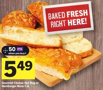 Foodland Gourmet cheese hot dog or hamburger buns 8 pk offer