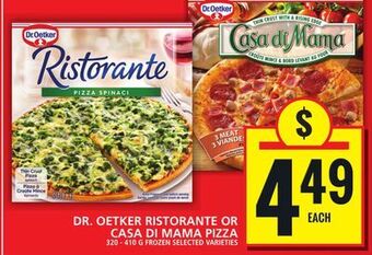 Food Basics Dr. oetker ristorante or casa di mama pizza offer