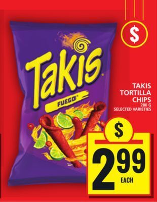 Food Basics Takis tortilla chips offer