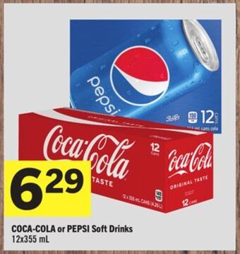 Foodland Coca-cola or pepsi soft drinks 12x355 ml offer