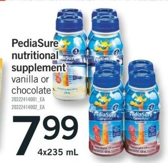 Fortinos Pediasure nutritional supplement offer