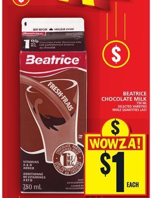 Food Basics Beatrice chocolate milk offer