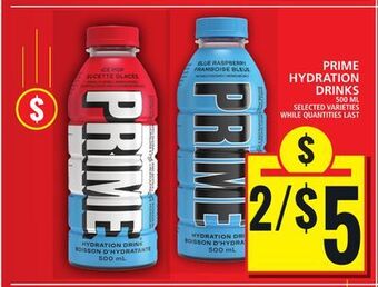 Food Basics Prime hydration drinks offer