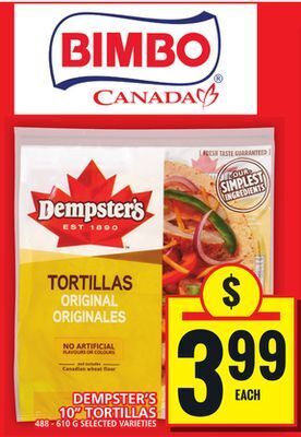 Food Basics Dempster's 10 tortillas offer