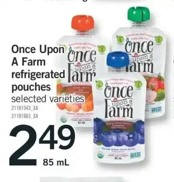 Fortinos Once upon a farm refigerated pouches offer