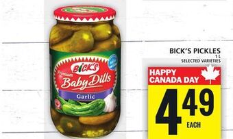 Food Basics Bick's pickles offer