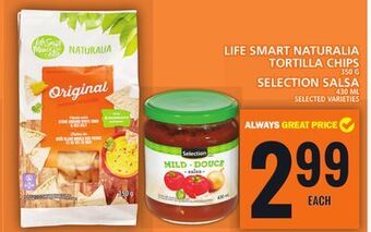 Food Basics Life smart naturalia tortilla chips or selection salsa offer