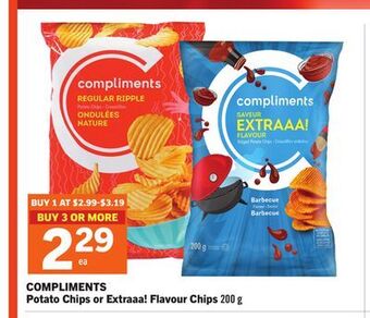 Foodland Compliments potato chips or extraaa! flavour chips 200 g offer