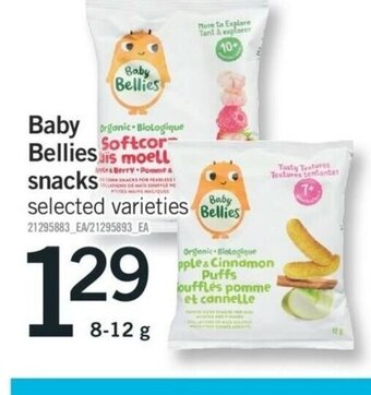 Fortinos Baby bellies snacks offer