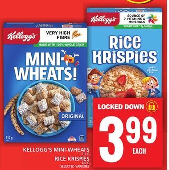 Food Basics Kellogg's mini-wheats or rice krispies offer