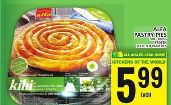 Food Basics Alfa pastry pies offer