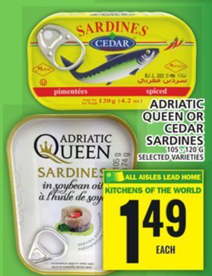 Food Basics Adriatic queen or cedar sardines offer