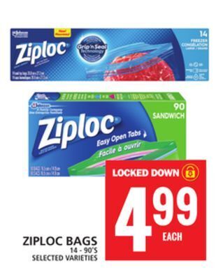 Food Basics Ziploc bags offer