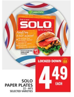 Food Basics Solo paper plates offer